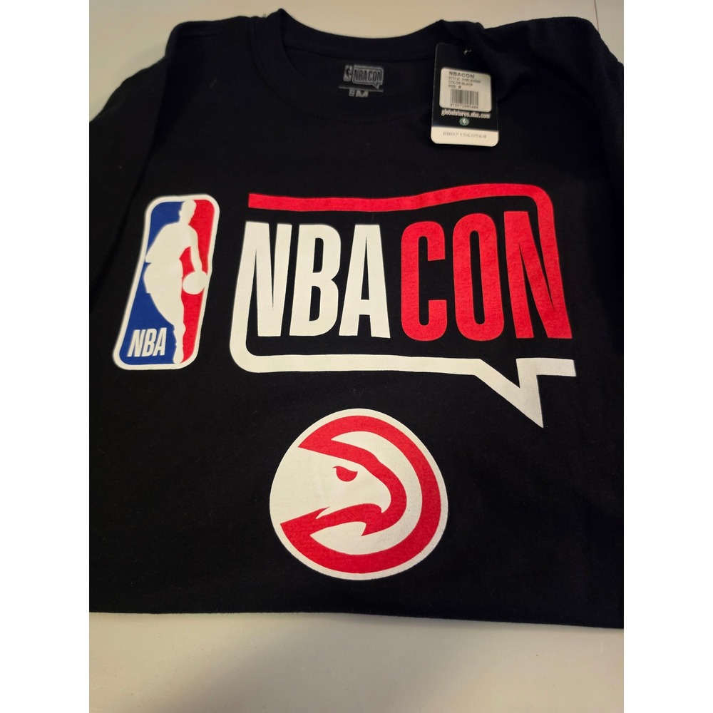 NBA Con Atlanta‎ Hawks Black Graphic T-Shirt Mens Size Medium 01BLK3390 NWT